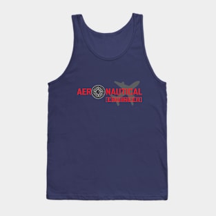 aeronautical engineer with plane and turbine image Tank Top